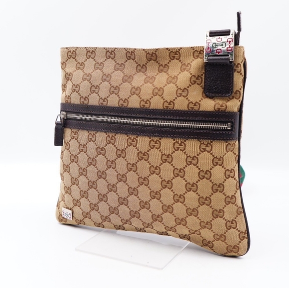 ❌️❌️SOLD ❌️❌️AI22❤️Gucci GG Canvas Horsebit Sherry line Crossbody Bag - Picture 3 of 15